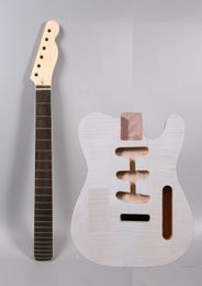 custom order 1set Electric Guitar Kit Maple Ebony Fretboard Guitar Neck Body p23