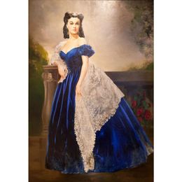 Classical Art Portrait oil painting Hand painted Canvas Reproduction Beautiful Woman Scarlett O hara by Helen Carlton Elisabeth Vigee Lebrun office room decor