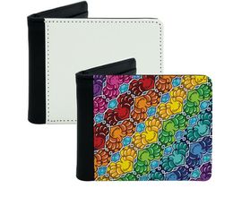 51pcs DHL men wallet for sublimation man wallet with two sides printing thermal transfer printing blank purse