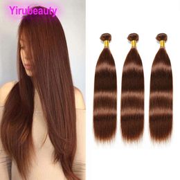 Malaysian Virgin Hair Extensions Three Bundles Cheap Silky Straight 4# Color Straight 3 Bundles 4# Hair Products Wholesale