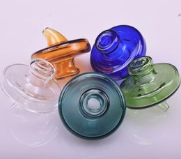 Glass hover carb cap,carb cap banger colored for OD25mm banger quartz thermal banger nail domeless cap nails dabber bong