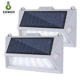 Garden Solar Light 18leds Double Head PIR Motion Sensor Outdoor Wall Lamp For Path Yard Led Security Light