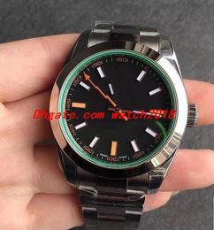 Free Shipping Luxury Watch Mens 116400 116300 Perpetual Blue Dial Green Crystal Watch *MINT* 40mm Automatic Fashion Men's Watches Wristwatch