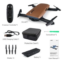 JJRC H47 Remote Control Gravity Induction Drone Toy, HD 720P WIFI FPV Aircraft, Altitude Hold Quadcopter 360° Flip UAV, Xmas Kid Gift, 2-2