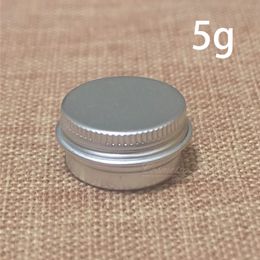 5g Aluminium Jar Empty 5ml Cosmetic Lip Balm Bottle Ointment Eye Cream Sample Travel Packaging Container Screw Cap Free Shipping