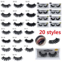 20 Styles 3D Mink Hair Thick Long False Eyelashes Natural Fake Eye Lashes Makeup Crossing Full Strip Wispy Lashes