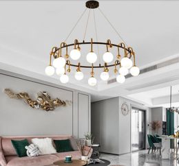 Minimalist chandelier lighting living room led chandelier bedroom ceiling lamp glass ball modern kitchen fixture nordic lighting MYY