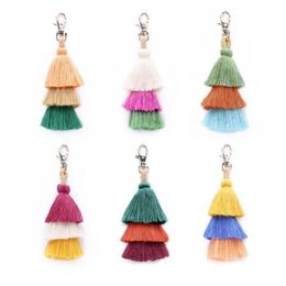 Cute Personality Bohemian keychain Accessories Female Fashion Suspension Bag Hanging Key Links 6 Colours free shipping