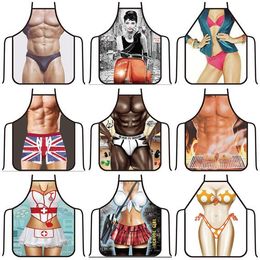 BBQ Party Apron Sexy Cooking Aprons 500styles Funny Novelty Naked Men Women Lovely Rude Cheeky Kitchen Cooking Apron Party Accessory Gifts