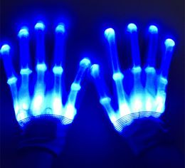 LED Lighting Gloves Flashing Cosplay Novelty Gloves Led Light Toy Flash Gloves for Sign Language Halloween Christmas Party Decoration