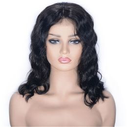 Malaysian Curly Lace Front Wig with Baby Hair 12 inch Middle Part Remy Human Hair Wigs for Black Women