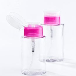 100/150/200ml Nail Art Pump Dispenser Bottle Acrylic Gel Polish Remover Cleaner Liquid Container Pressure bottle F3132