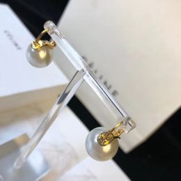 Fashion- material charm earring pendant with nature white round pearl desigh for women wedding gift jewelry drop Shipping PS6625A