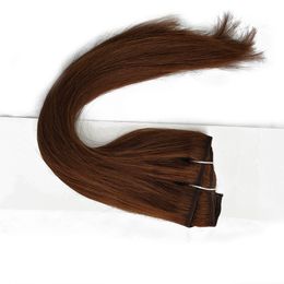 New Arrival Human brazilian straight wave hair weft clip in human hair extensions unprocessed 7pcs set 10pcs set option