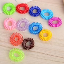 2020 Candy Colour Hair Rings Telephone Wire Design Ponytail Holder Girls hair band Colourful Elastics Hair Tie headband Bracelets