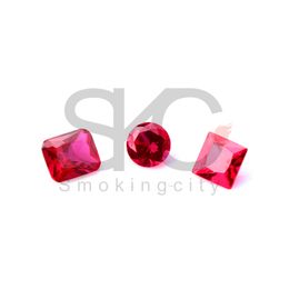 New Styles Ruby Diamond Insert Ruby Square/Rectangel/Round For 10mm14mm 18mm Beveled Edge Quartz Banger Nails Carb Cap Water Bongs Dab Rig