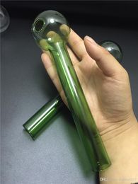 wholesale 20cm Length 50mm Straight Glass Pyrex Oil Burner Pipe Clear steamroller tobacco Glass Tube Bubbler pipe Glass Pipe Oil Nail pipes