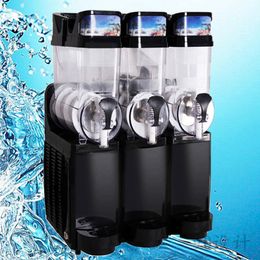 110/220V Commercial Snow Melting Machine 15L Commercial Slush Machine Three Tank Ice Slusher Cold Drink Dispenser Smoothies