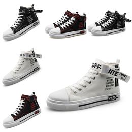 Wholesale Retail womon mens Canvas Shoes Black White Red Platform designer sneakers mens trainers Homemade brand Made in China size 39-44