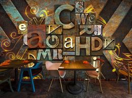 wall stickers 3 d custom Letter rust wallpaper for walls 3 d Use in any room 3D Background wall mural 3d