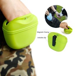 Pet Dog Training Treat Bag Training Puppy Walking Pouch Clip Silica Gel Waist Belt Side Portable Bags