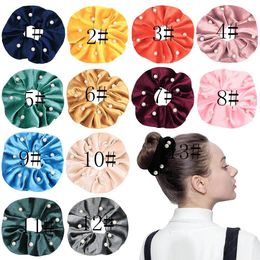 Korean Style Childrens Ins Fashion Pearl Velvet Princess Hairband 13 Colours Baby Girls Sweet Solid Ponytail Hair Accessories
