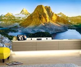 Mountain nature landscape background wall modern wallpaper for living room