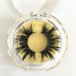 25mm 3D Mink Eyelashes Vendor Dramatic Long Lashes 100% Real Mink Eyelash with Round Custom Packaging