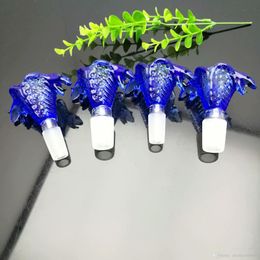 Blue cartoon glass dragon claw bubble head Wholesale Glass Hookah, Glass Water Pipe Fittings, Smoking ,Free Shipping