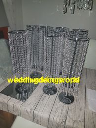 Roman Style Luxury Flower Pillar Gold Metal Acrylic Flower Stand for Wedding decpr0741