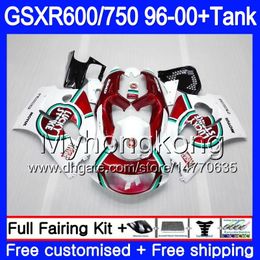 Body Lucky Strike red+Tank For SUZUKI SRAD GSXR 750 600 GSXR600 96 97 98 99 00 291HM.29 GSXR-600 GSXR750 1996 1997 1998 1999 2000 Fairings