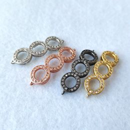 CZ Micro pave charm ring circle connectors charm Accessories for Making DIY Bracelet Necklace Jewellery Finding CT553