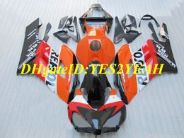 Custom Motorcycle Fairing kit for Honda CBR1000RR 04 05 CBR 1000RR 2004 2005 CBR1000 ABS Orange red black Fairings set+Gifts HM58