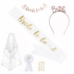 Bride To Be Satin Sash Bachelorette Party girls Hen Party Bridal Shower Kit Decoration Supplies