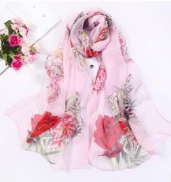 Summer long square scarf sunscreen scarf lily rose lady Qiaoqi long small scarf WY327