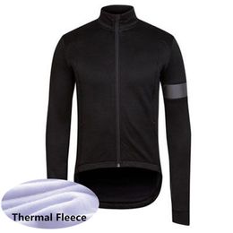 RAPHA Team Mens Winter thermal Fleece Cycling Jersey Long Sleeve Racing Shirts MTB Bicycle Tops Bike Uniform Outdoor Sportswear S21050732