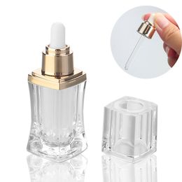 Luxury Acrylic Dropper Bottles For Essential Oli Container 10ML Perfume Pipette Bottle Droppers fast shipping F1819