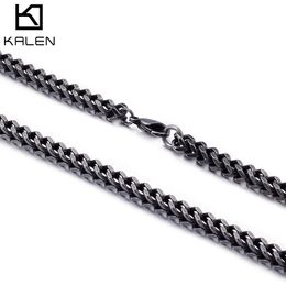4/5mm Width Vintage Colour Mesh Chain Long Necklace Men Stainless Steel Wholesale 2019 Retro Necklaces
