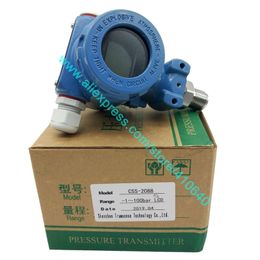 Factory Direct Delivery 4 to 20 mA LCD Display Pressure Transmitter -1 to 100 bar Diffused Silicon Pressure Transducer Ex proof