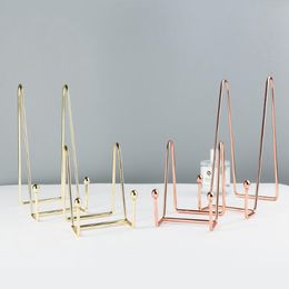Nordic ins rose gold display iron stand photo display stand