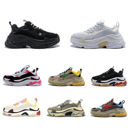 High quality designers 17FW Triple s for men women Casual Dad Shoes black red white green tennis luxury increasing shoe Sneakers 36-45