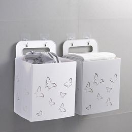 Dirty Clothes Basket Multi-Function Seamless Stickers Storage Basket T200224
