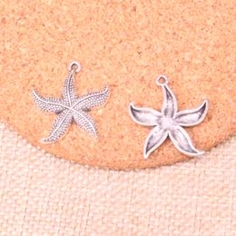 55pcs Charms starfish 24mm Antique Making pendant fit,Vintage Tibetan Silver,DIY Handmade Jewelry