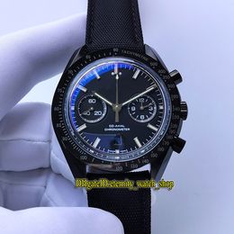 Super versão Moonwatch 311.92.44.51.01.007 (Moonlight Shadow) Caso Ceramic Cal.9300 cronógrafo automático Mens Watch Esporte Designer relógios
