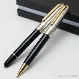 Ballpoint Pen Schwarz Tinte Klassisch Design Golden Silber Clip Luxus für Büro