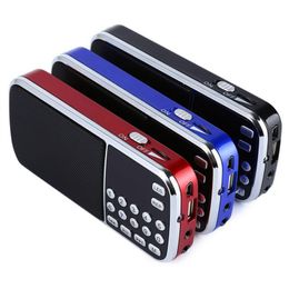 Mini Radio Speaker Music Player with TF Card USB AUX Input Sound Boxes L-088 outdoor mp3 player Portable Digital Stereo FM