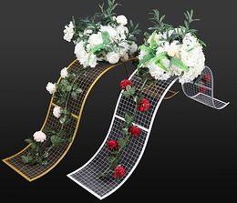 Metal Wave Flower Row Frame High Quality Frame For DIY Flower Wall Wedding Party Table Decoration
