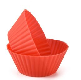 Forma rotonda Silicone Muffin Cupcake Stampi da forno Custodia Cupcake Maker Vassoio per stampi Strumenti per stampi per dolci da forno SN176