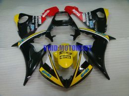 Motorcycle Fairing kit for YAMAHA YZFR6 03 04 05 YZF R6 2003 2004 2005 YZF600 ABS Yellow black Fairings set+gifts YH10