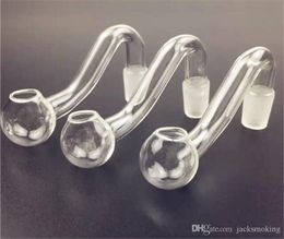 10mm male clear thick pyrex glass oil burner water pipes for oil rigs glass bongs thick big bowls for smoking 2pcs